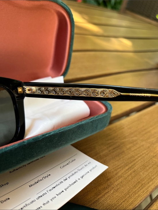 Gucci Black Square Sunglasses. main image 11